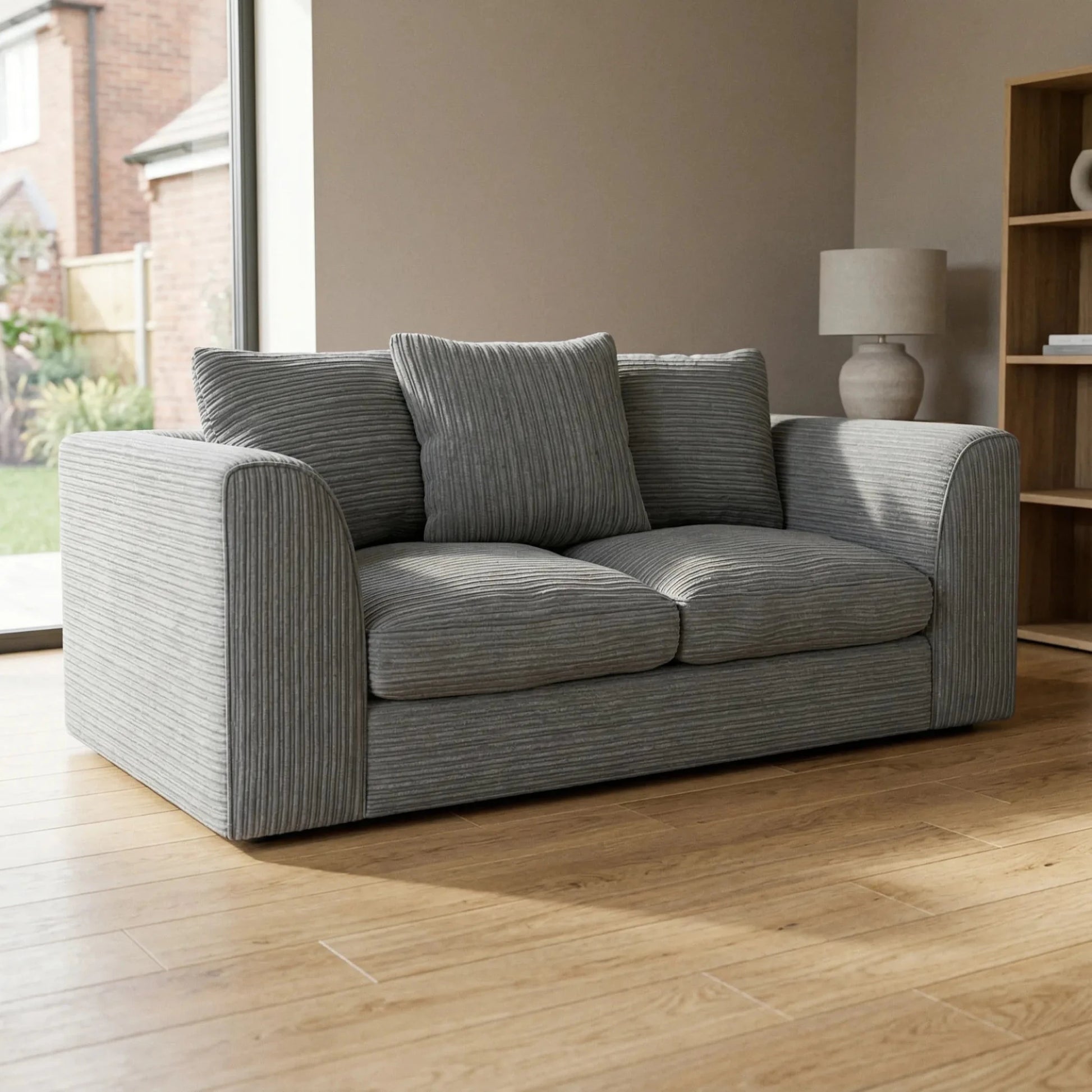 Byron Grey Fabric 2 Seater Sofa - Furniture Instore