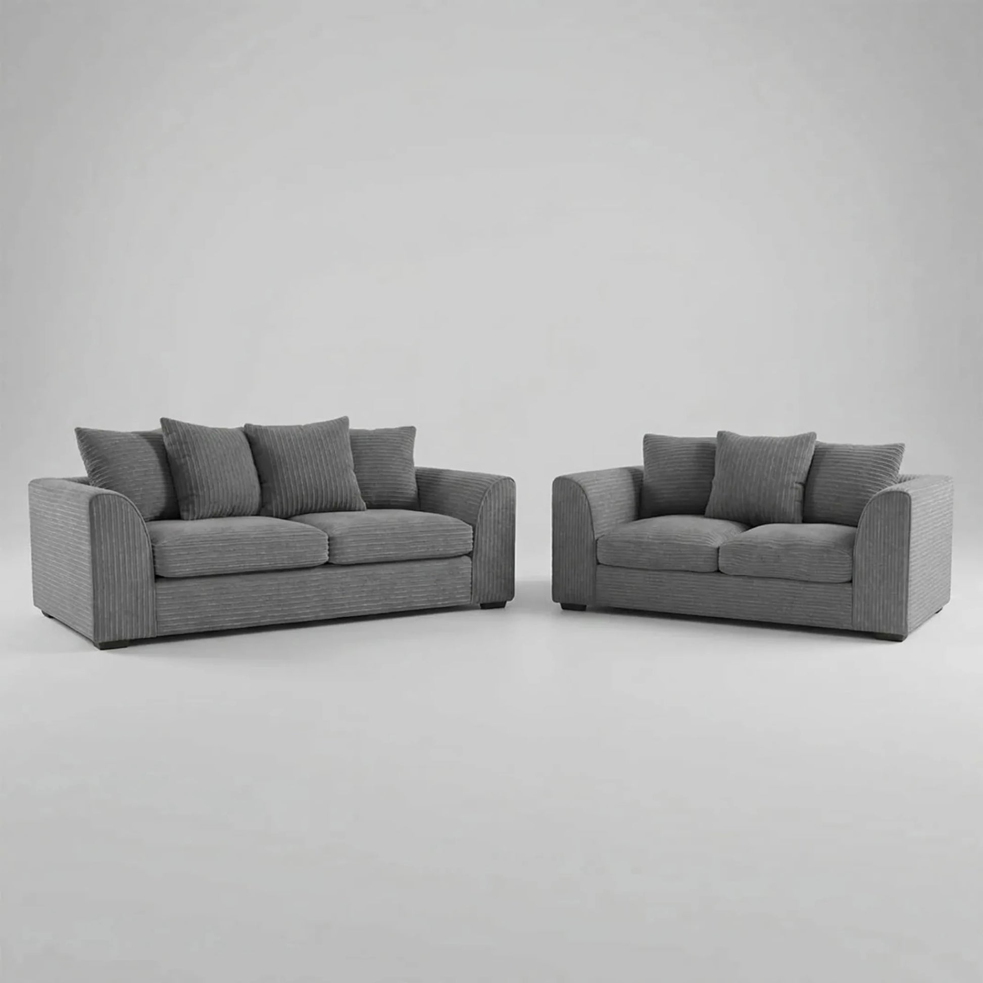 Byron Grey Fabric 3+2 Seater Sofa Set - Furniture Instore