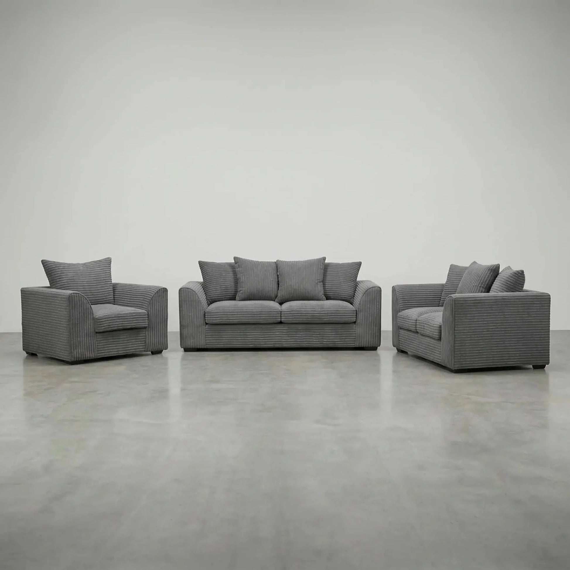 Byron Grey Fabric 3+2+1 Seater Sofa Set - Furniture Instore
