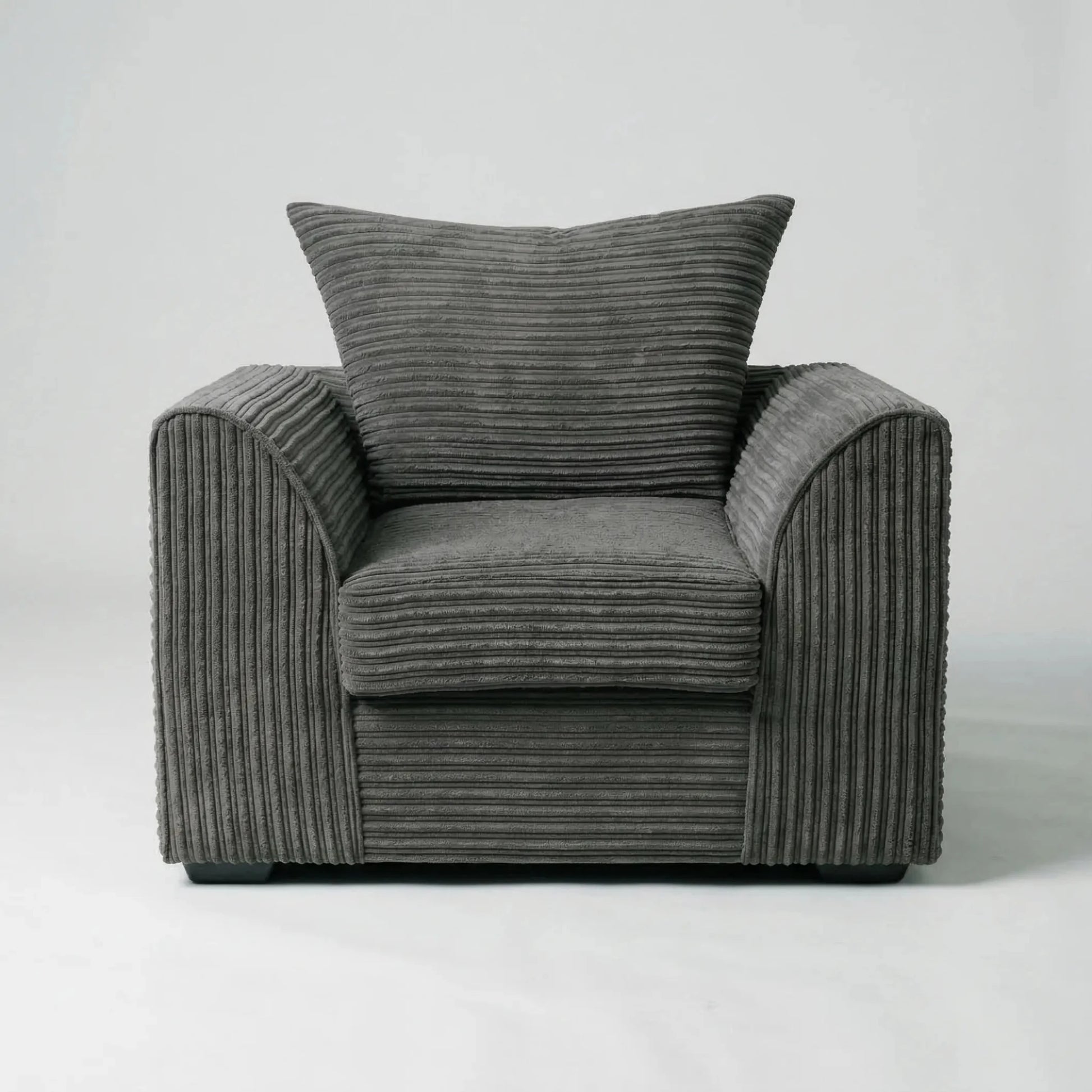 Byron Grey Fabric Armchair - Furniture Instore
