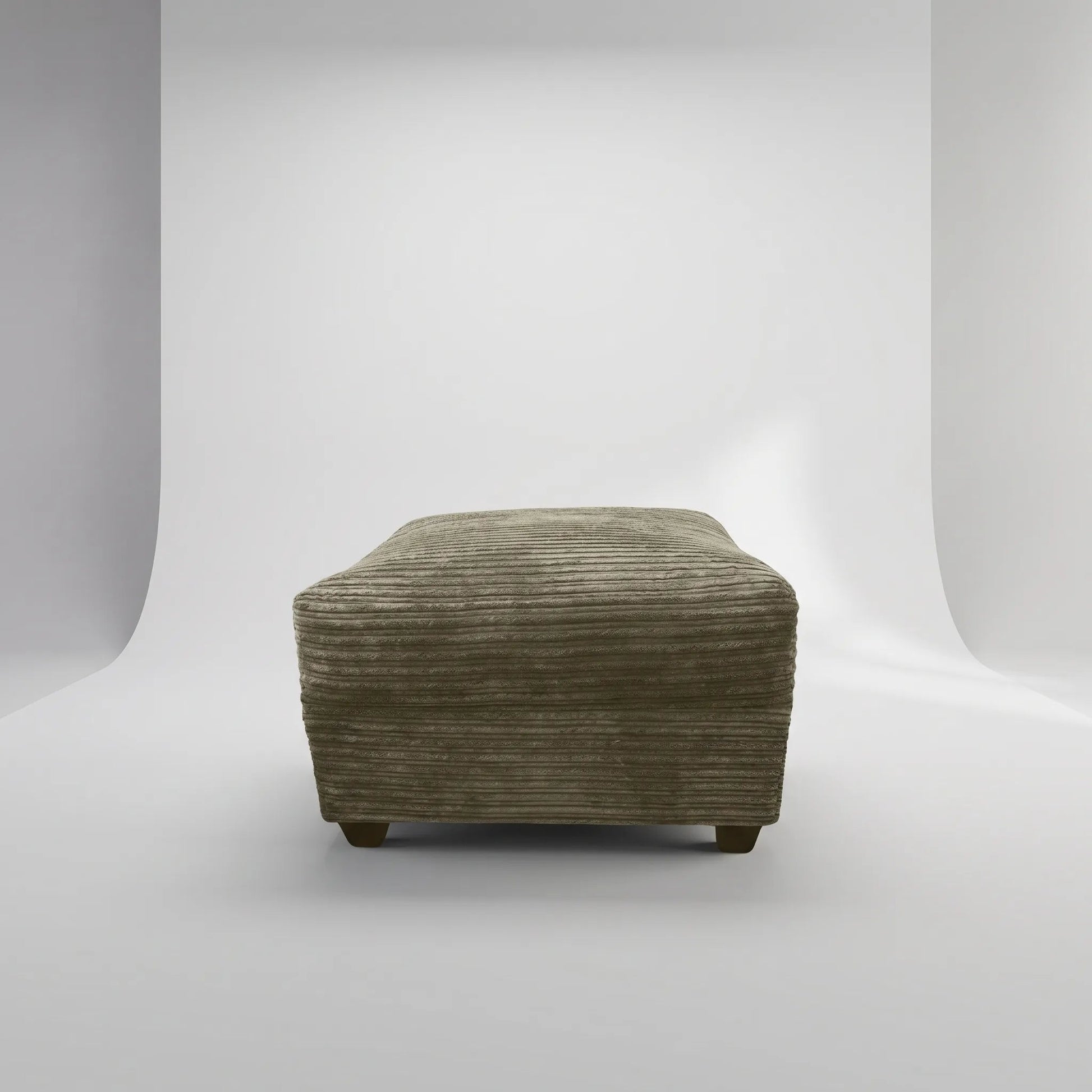 Byron Grey Fabric Footstool - Furniture Instore