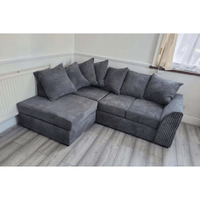 Byron Grey Fabric LHC Corner Sofa - Furniture Instore