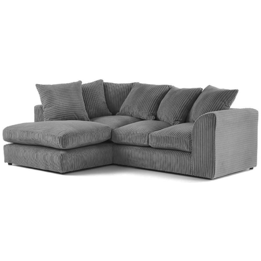 Byron Grey Fabric LHC Corner Sofa - Furniture Instore