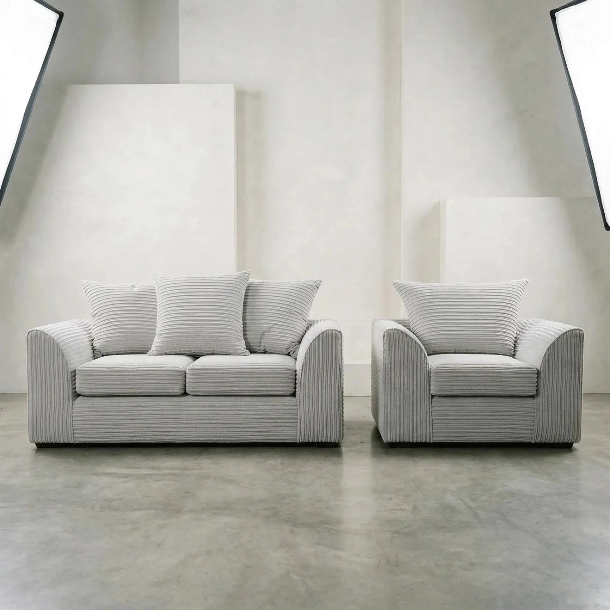 Byron Shark Fabric 2+1 Seater Sofa Set - Furniture Instore