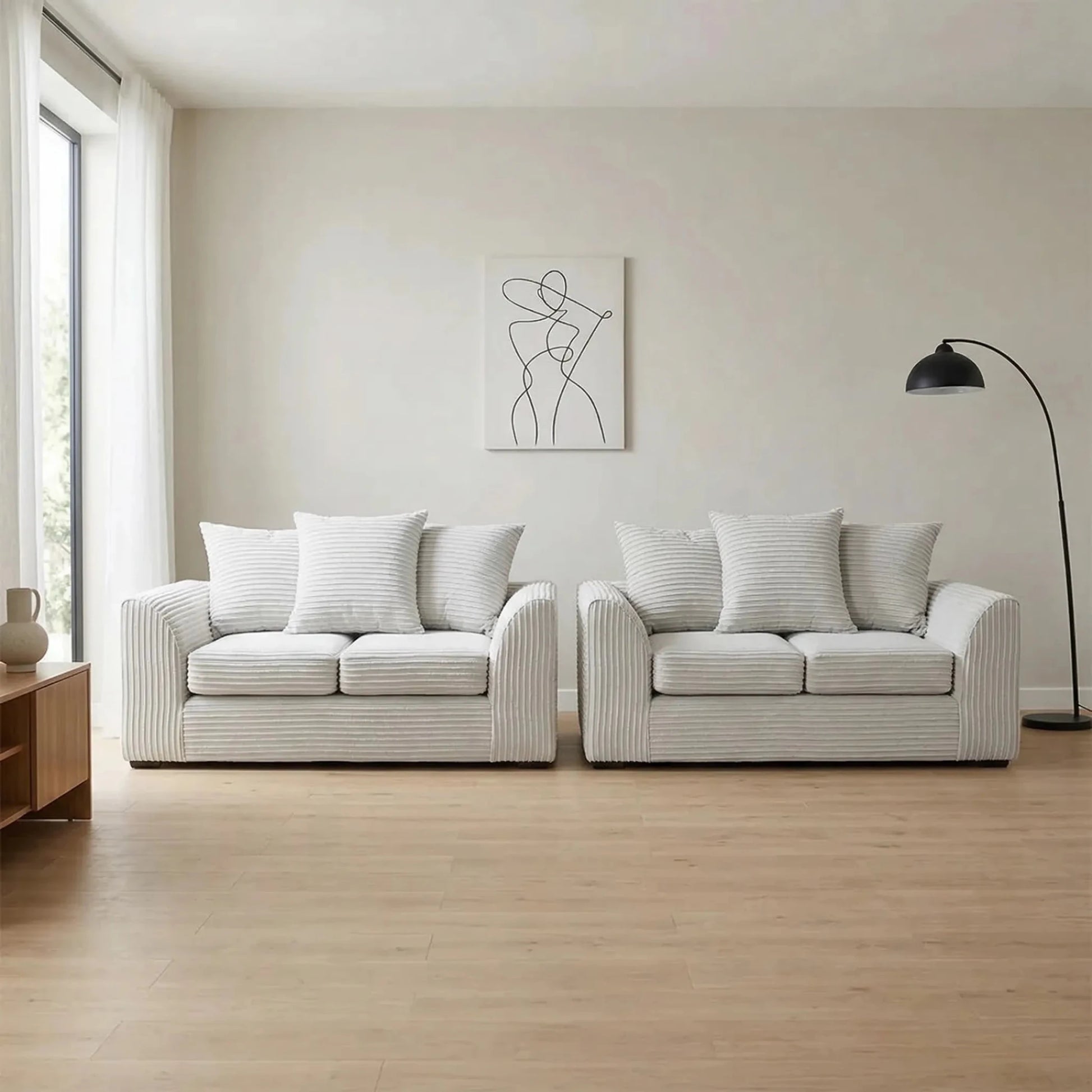 Byron Shark Fabric 2+2 Seater Sofa Set - Furniture Instore