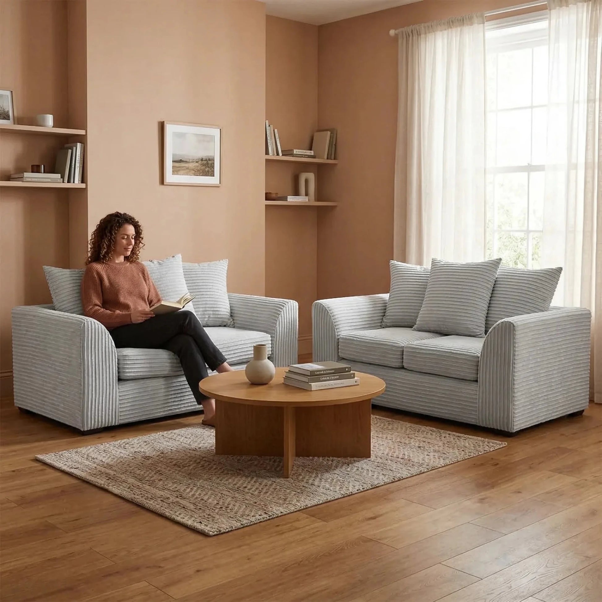 Byron Shark Fabric 2+2 Seater Sofa Set - Furniture Instore