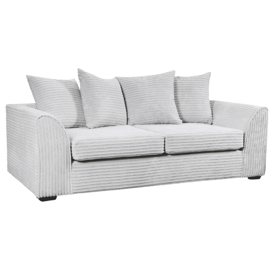Byron Shark 3-Seater Sofa, Front View on White Background, Modern Minimal Design