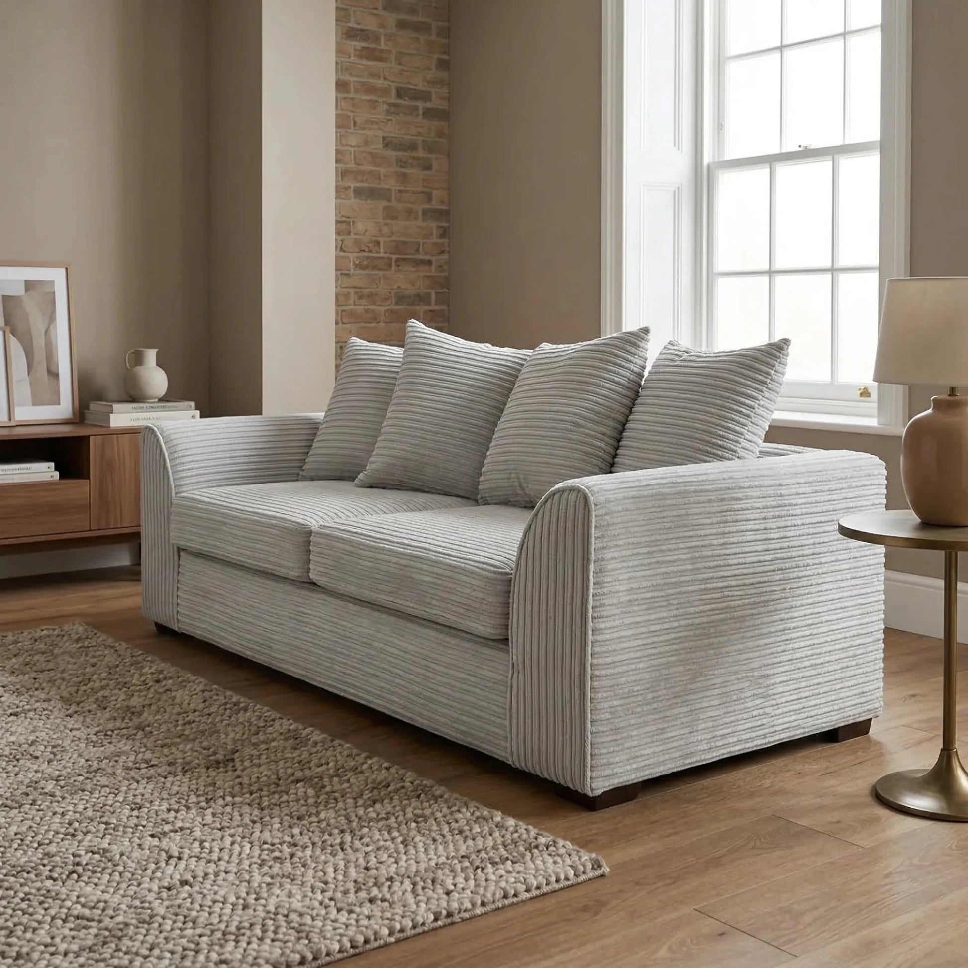 Byron Shark Fabric 3 Seater Sofa - Furniture Instore