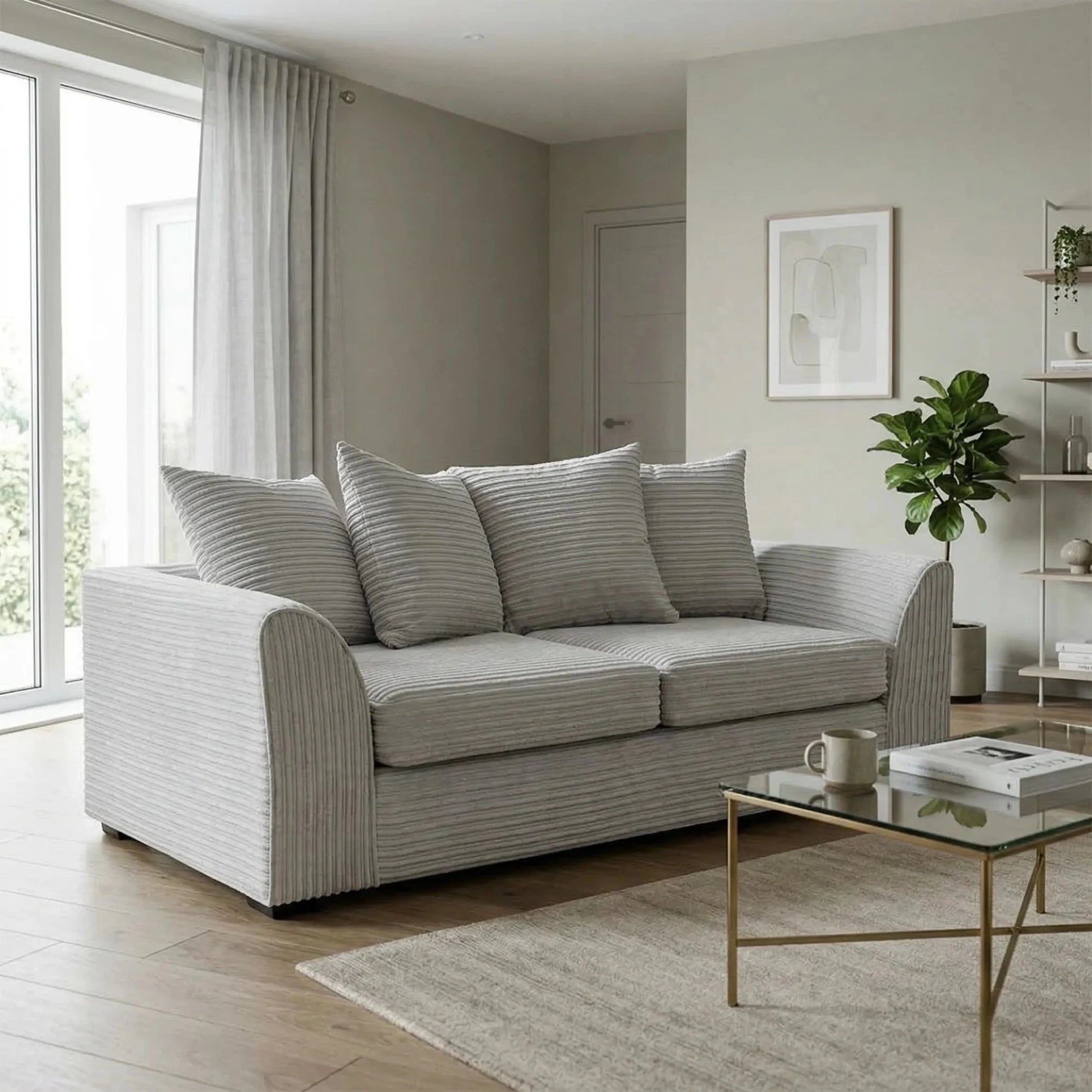 Byron Shark Fabric 3 Seater Sofa - Furniture Instore