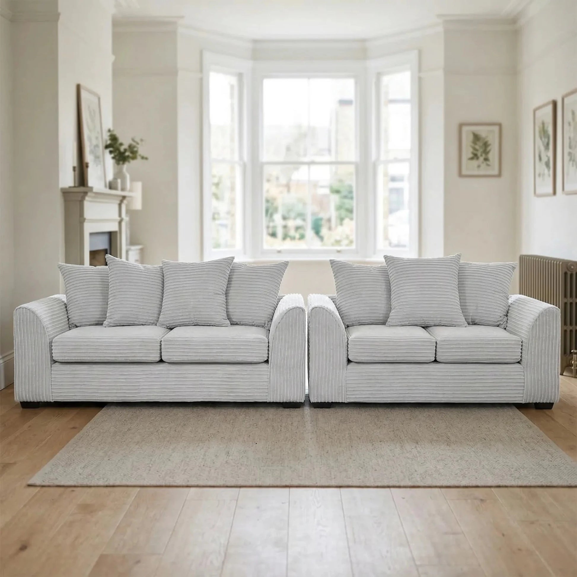 Byron Shark Fabric 3+2 Seater Sofa Set - Furniture Instore