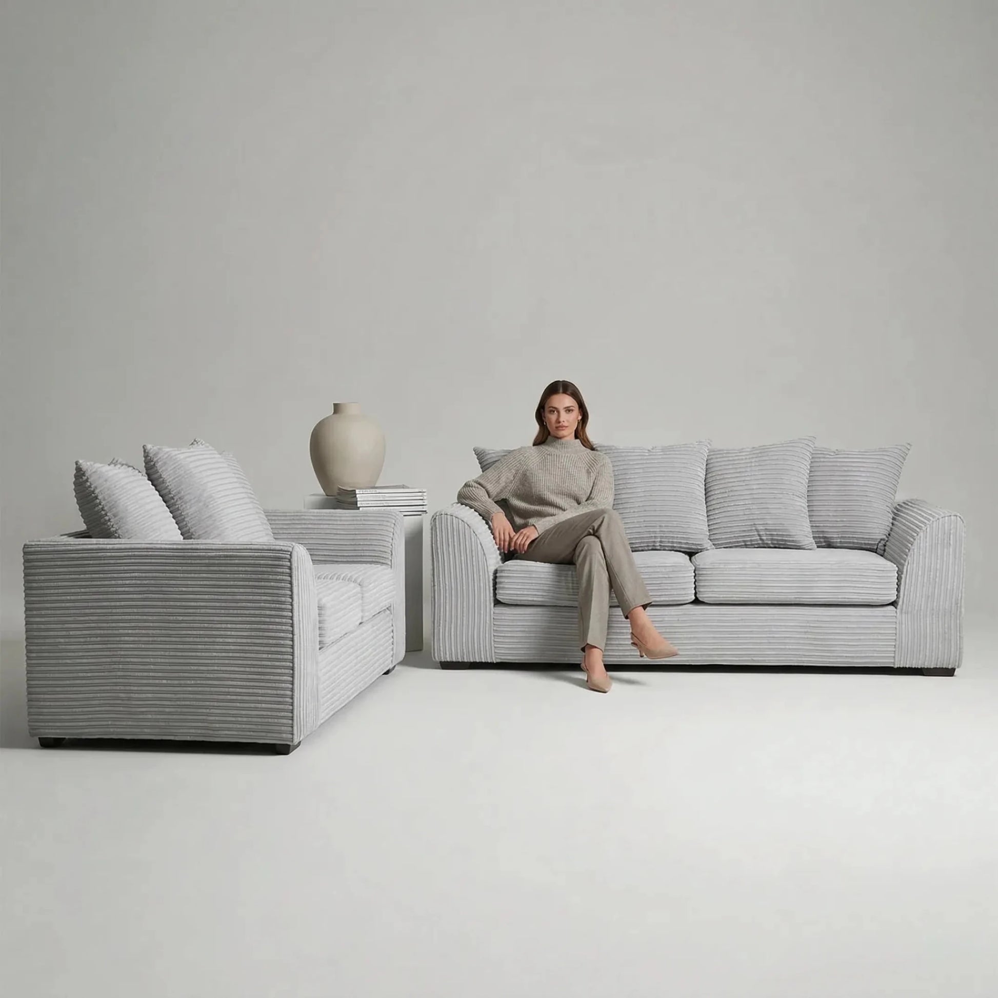 Byron Shark Fabric 3+2 Seater Sofa Set - Furniture Instore