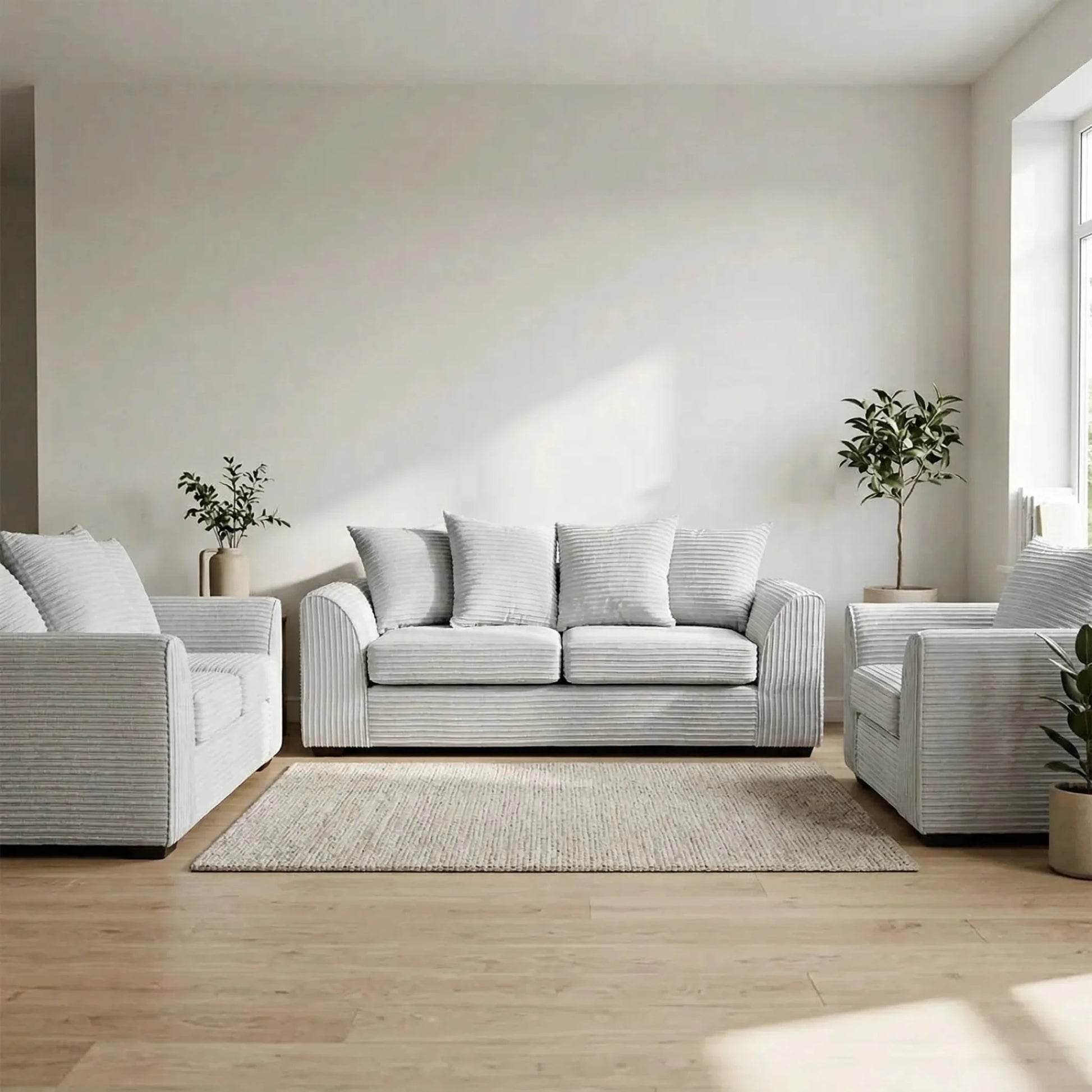 Byron Shark Fabric 3+2+1 Seater Sofa Set - Furniture Instore