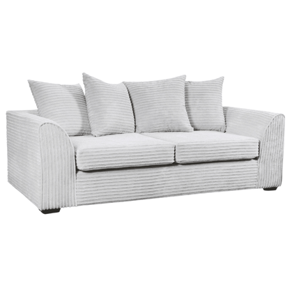 Byron Shark 3-Seater Sofa, Front View on White Background, Modern Minimal Design