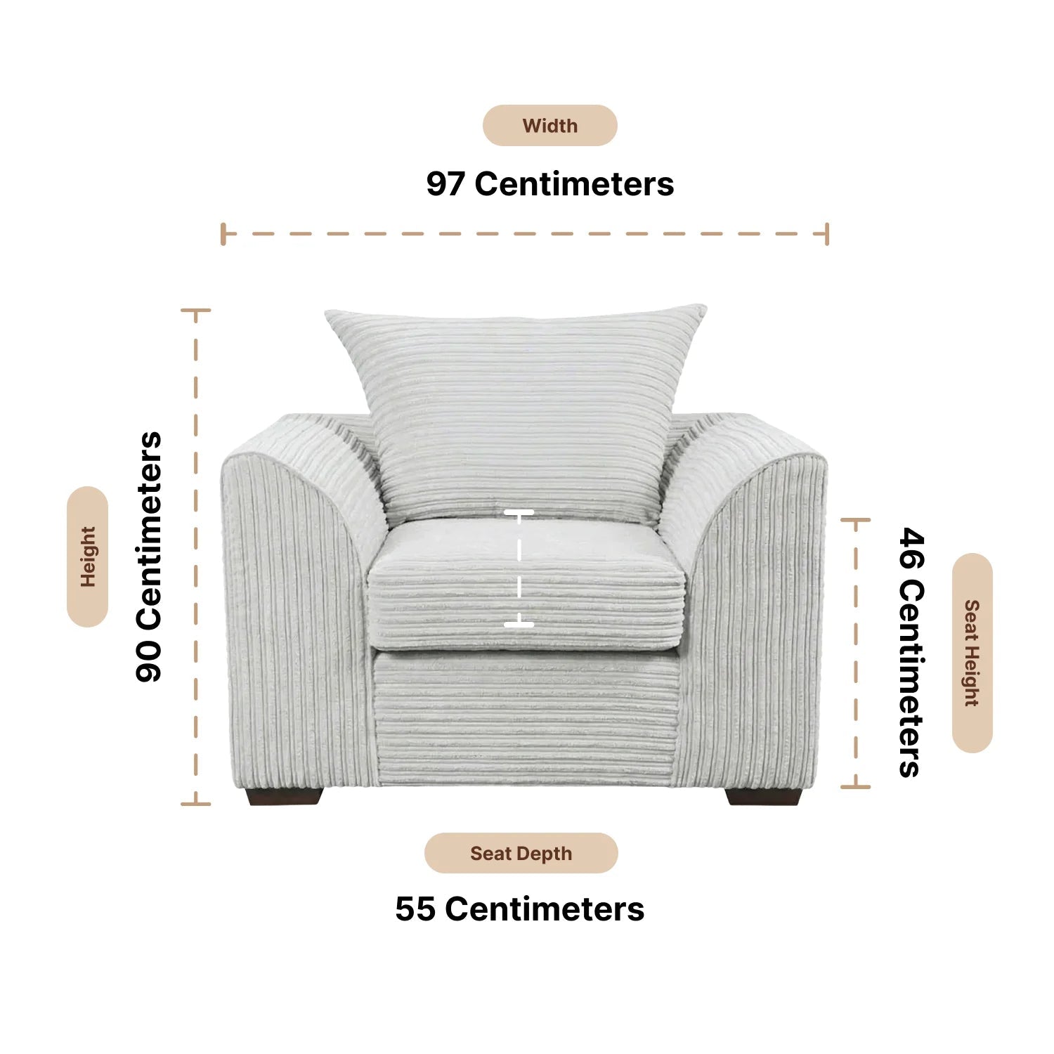 Byron Shark Fabric Armchair!!! - Furniture Instore