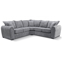 Gray sectional sofa on a white background