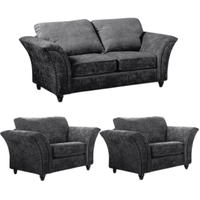 Canterbury Grey Fabric 2+1+1 Seater Sofa Set