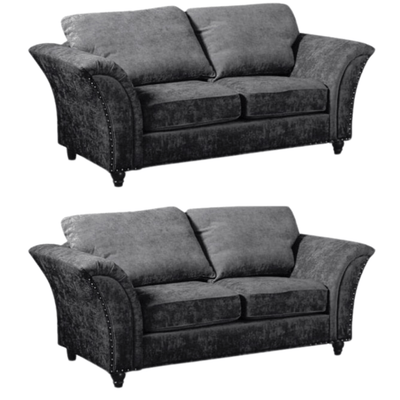 Canterbury Grey Fabric 2+2 Seater Sofa Set
