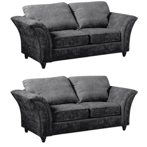 Canterbury Grey Fabric 2+2 Seater Sofa Set