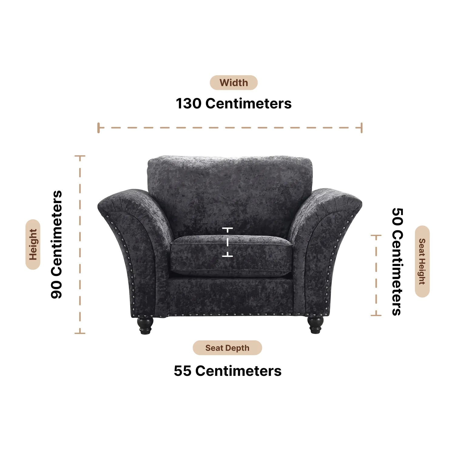Canterbury Grey Fabric Armchair - Furniture Instore