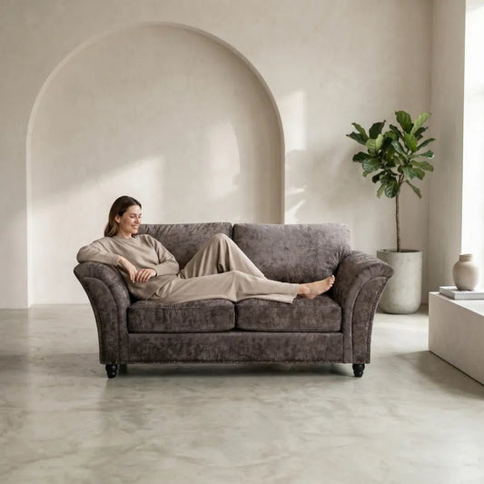 Canterbury Truffle Fabric 2 Seater Sofa - Furniture Instore