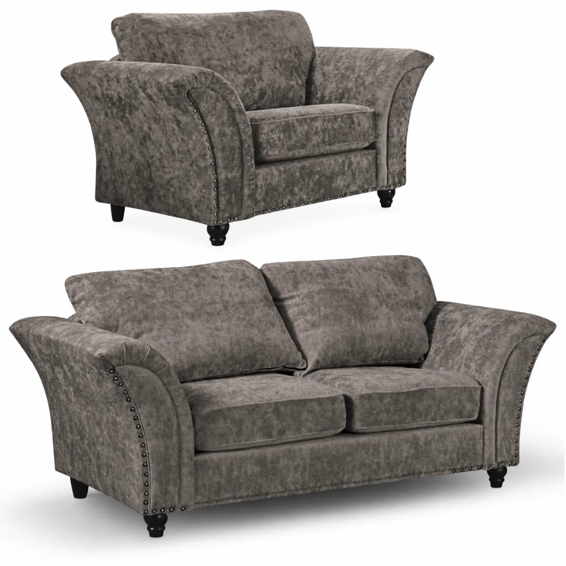 Canterbury Truffle Fabric 2+1 Seater Sofa Set - Furniture Instore