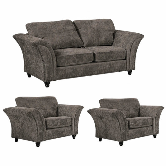 Canterbury Truffle Fabric 2+1+1 Seater Sofa Set - Furniture Instore