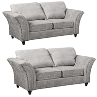 Canterbury Truffle Fabric 2+2 Seater Sofa Set