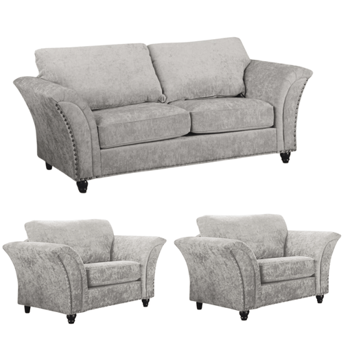 Canterbury Truffle Fabric 3+1+1 Seater Sofa Set