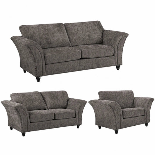 Canterbury Truffle Fabric 3+2+1 Seater Sofa Set - Furniture Instore