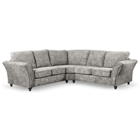 Canterbury Truffle Fabric High Back Corner Sofa