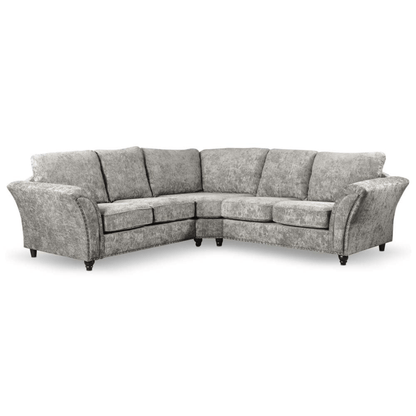 Gray sectional sofa on a white background