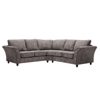 Canterbury Truffle Fabric High Back Corner Sofa