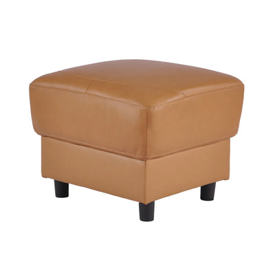 Rivello Genuine Leather Caramel Footstool