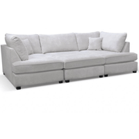 Gray sectional sofa on a white background