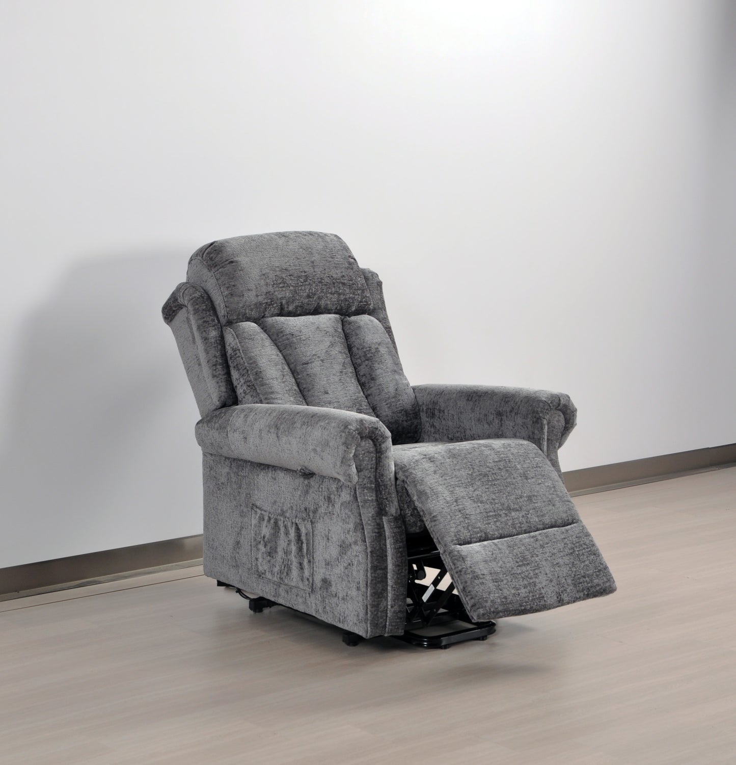 Hunson Grey Fabric Rise & Recline Mobility Chair