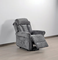 Hunson Grey Fabric Rise & Recline Mobility Chair - Furniture Instore