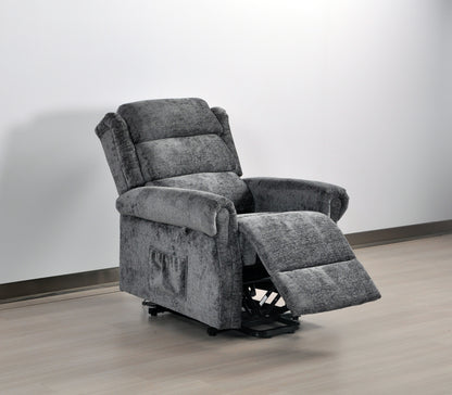 Kingsbury Light Grey Fabric Rise & Recline Mobility Chair