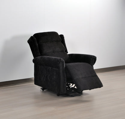 Kingsbury Black Fabric Rise & Recline Mobility Chair