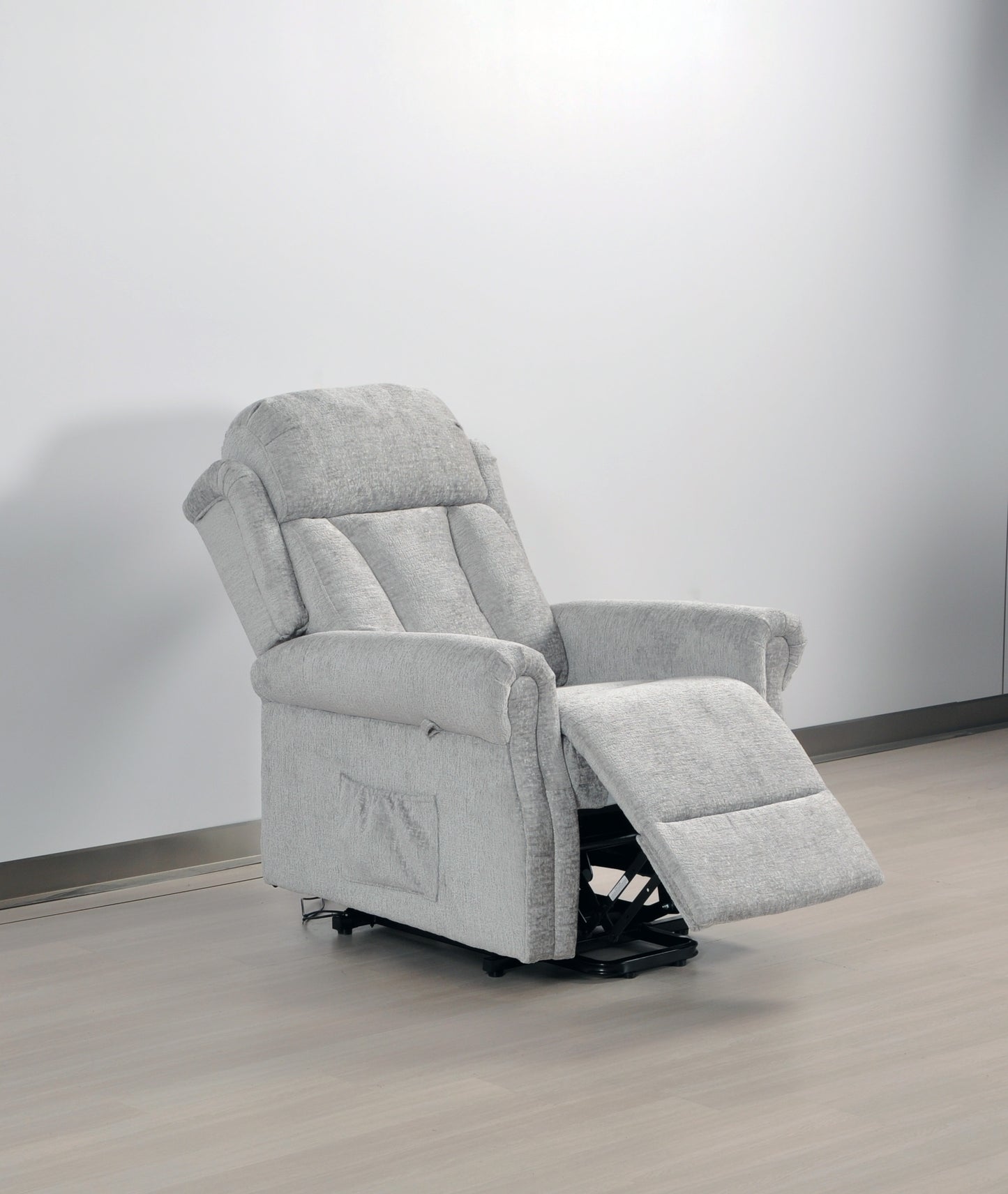 Hunson Light Grey Fabric Rise & Recline Mobility Chair