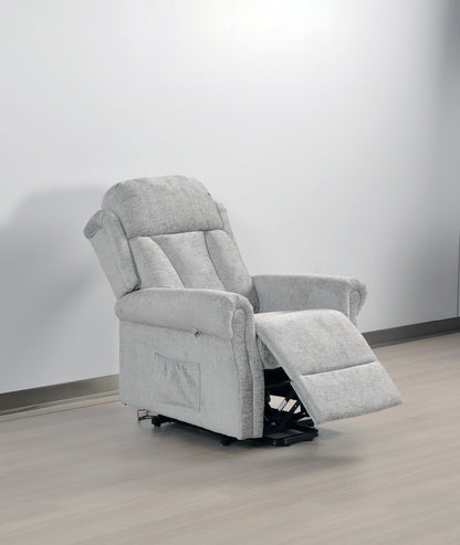 Hunson Light Grey Fabric Rise & Recline Mobility Chair