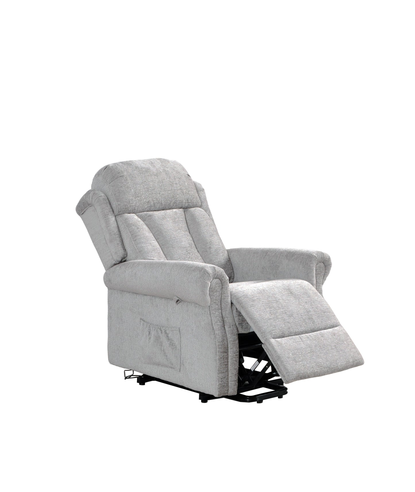 Hunson Light Grey Fabric Rise & Recline Mobility Chair