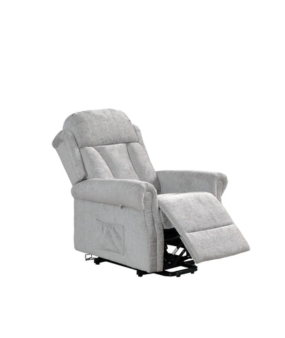 Hunson Light Grey Fabric Rise & Recline Mobility Chair