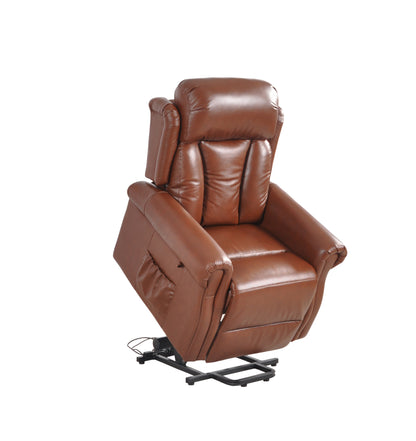 Hunson Genuine Leather Tan Rise & Recline Mobility Chair