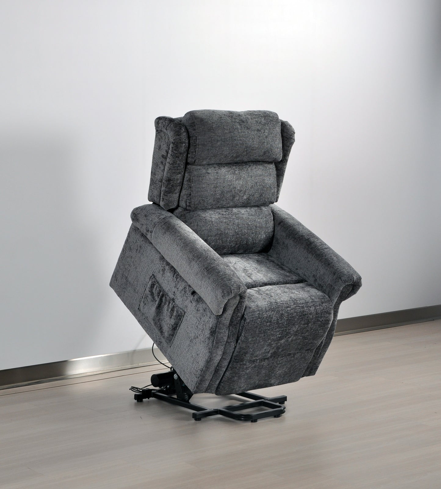 Kingsbury Light Grey Fabric Rise & Recline Mobility Chair