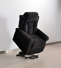 Hunson Black Fabric Rise & Recline Mobility Chair - Furniture Instore