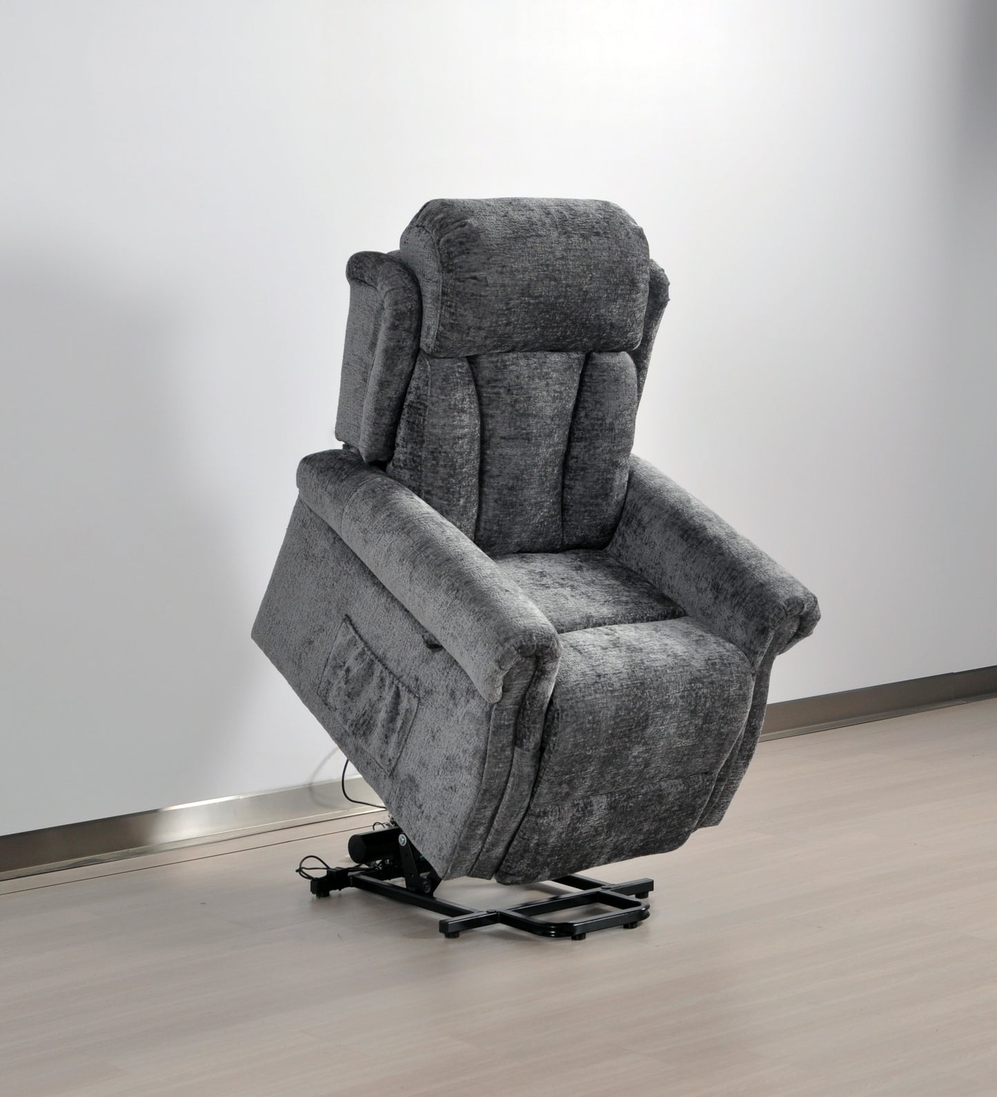 Hunson Grey Fabric Rise & Recline Mobility Chair