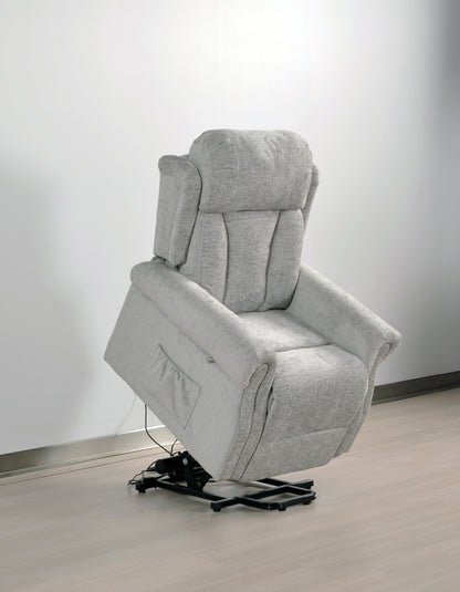 Hunson Light Grey Fabric Rise & Recline Mobility Chair
