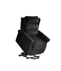 Kingsbury Black Fabric Rise & Recline Mobility Chair - Furniture Instore