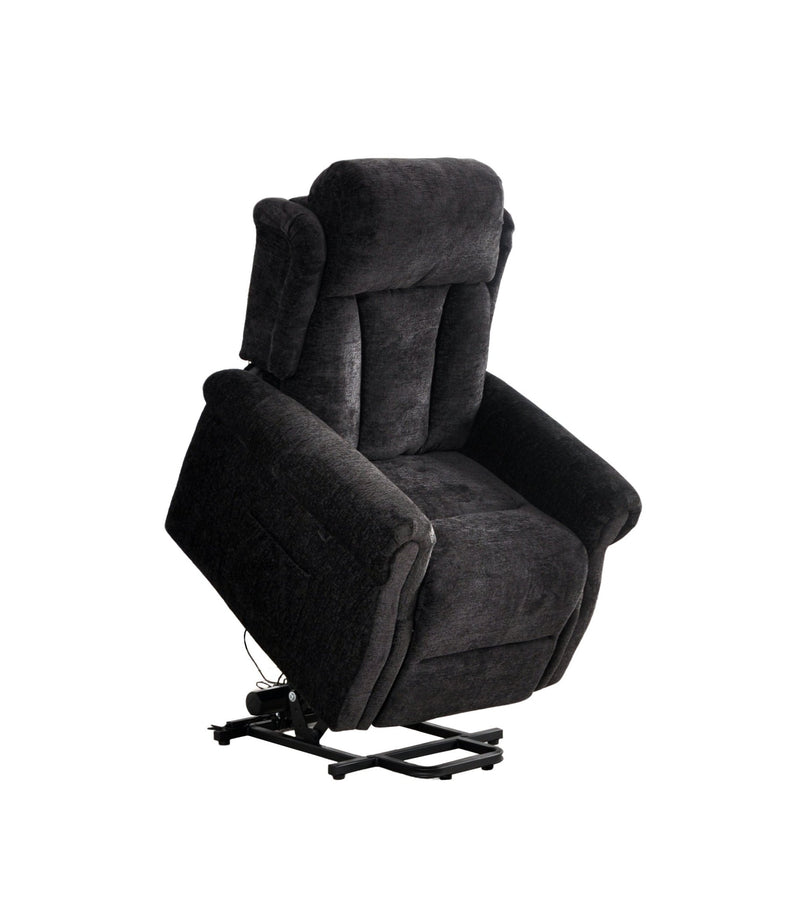 Hunson Black Fabric Rise & Recline Mobility Chair - Furniture Instore