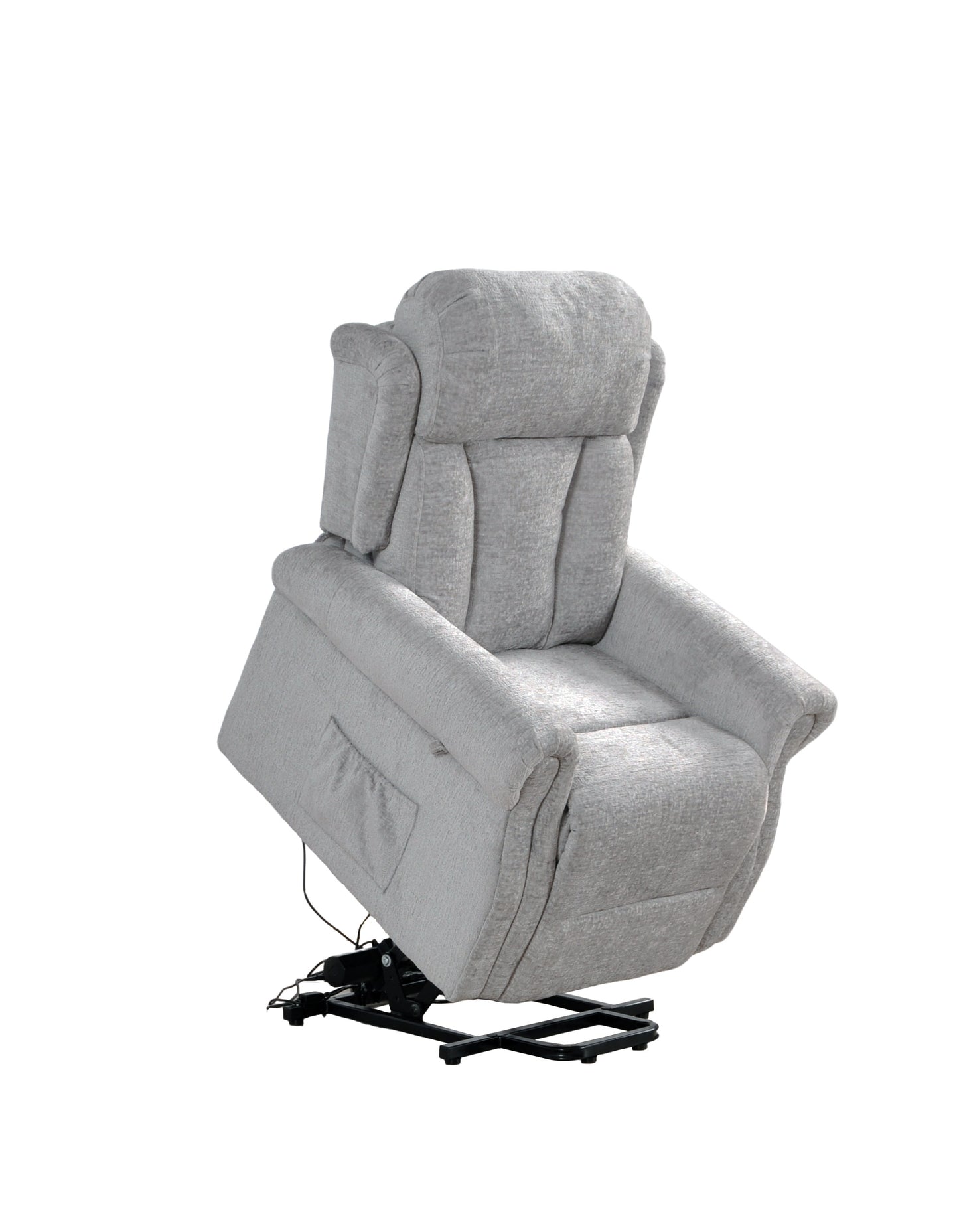 Hunson Light Grey Fabric Rise & Recline Mobility Chair